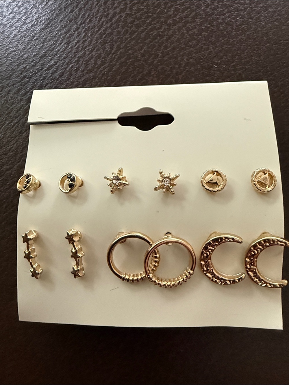 Kohl's Gold-Tone Mixed Stud and Hoop Earring Set - Gold NWT